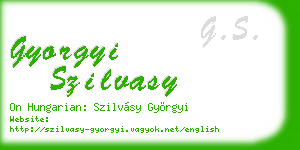 gyorgyi szilvasy business card
