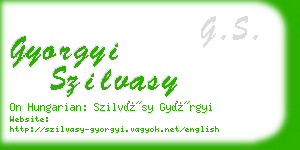 gyorgyi szilvasy business card